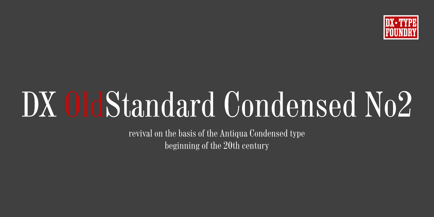 Example font DXOldStandard Condensed No2 #1